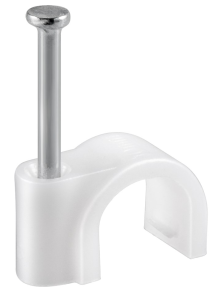 CABLE CLIP WHITE 5MM