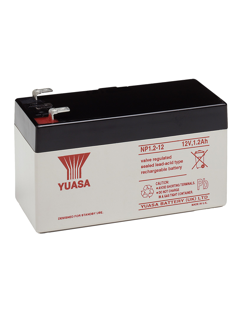 BATTERIA AL PIOMBO RICARICABILE YUASA 12 V 1.2 Ah 