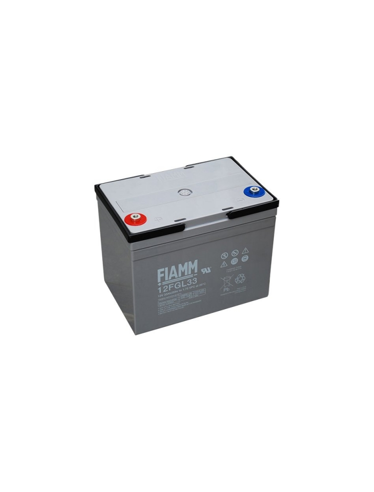 RECHARGEABLE LEATHER BATTERY FIAMM 12v 33 amp. Terminal m6 12FGL33