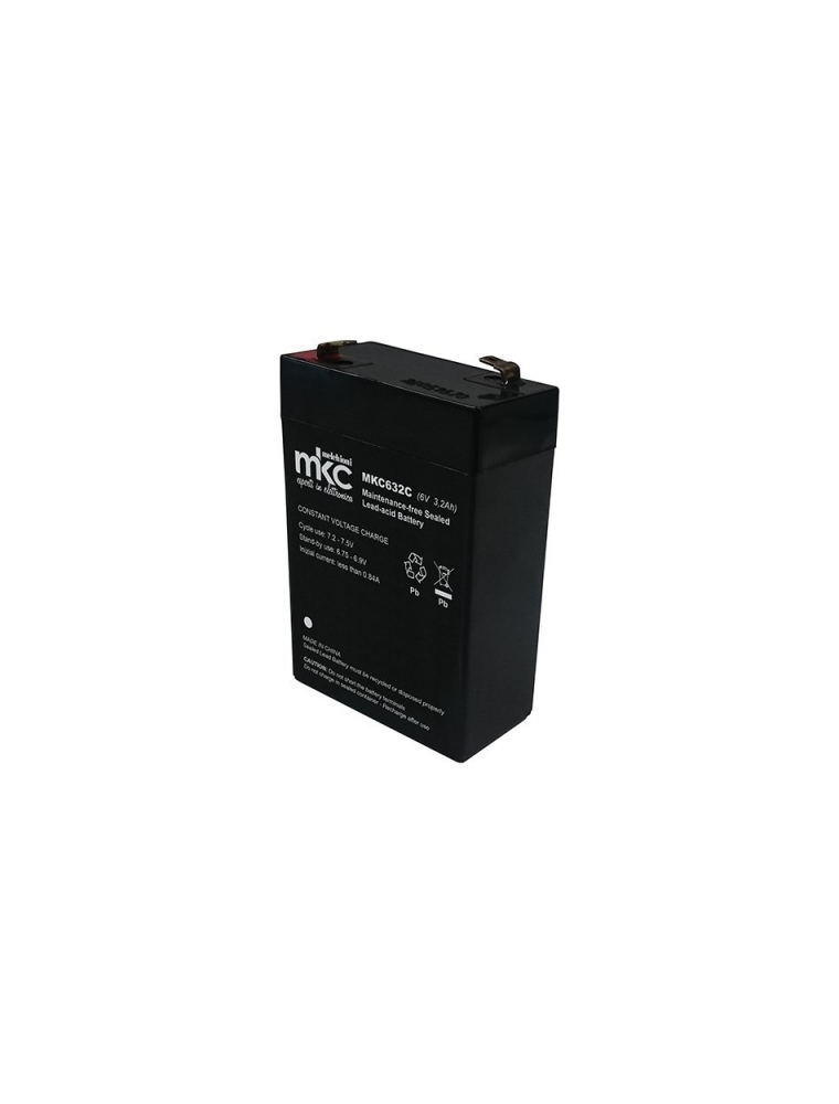 BATTERIA AL PIOMBO RICARICABILE MKC 6v 3.2a small