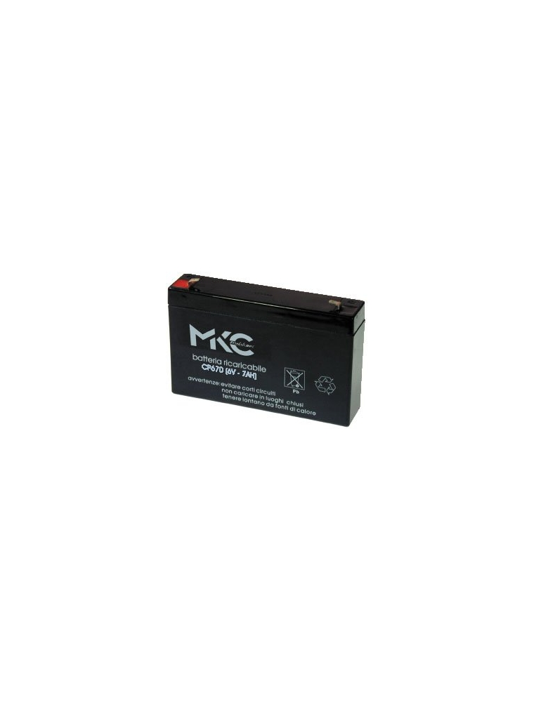 BATTERIA AL PIOMBO RICARICABILE MKC 6v 7a