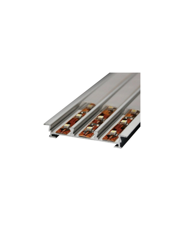 ALUMINUM PROFILE FOR 12MM LED STRIP RECESSED WITH 2MT COVER