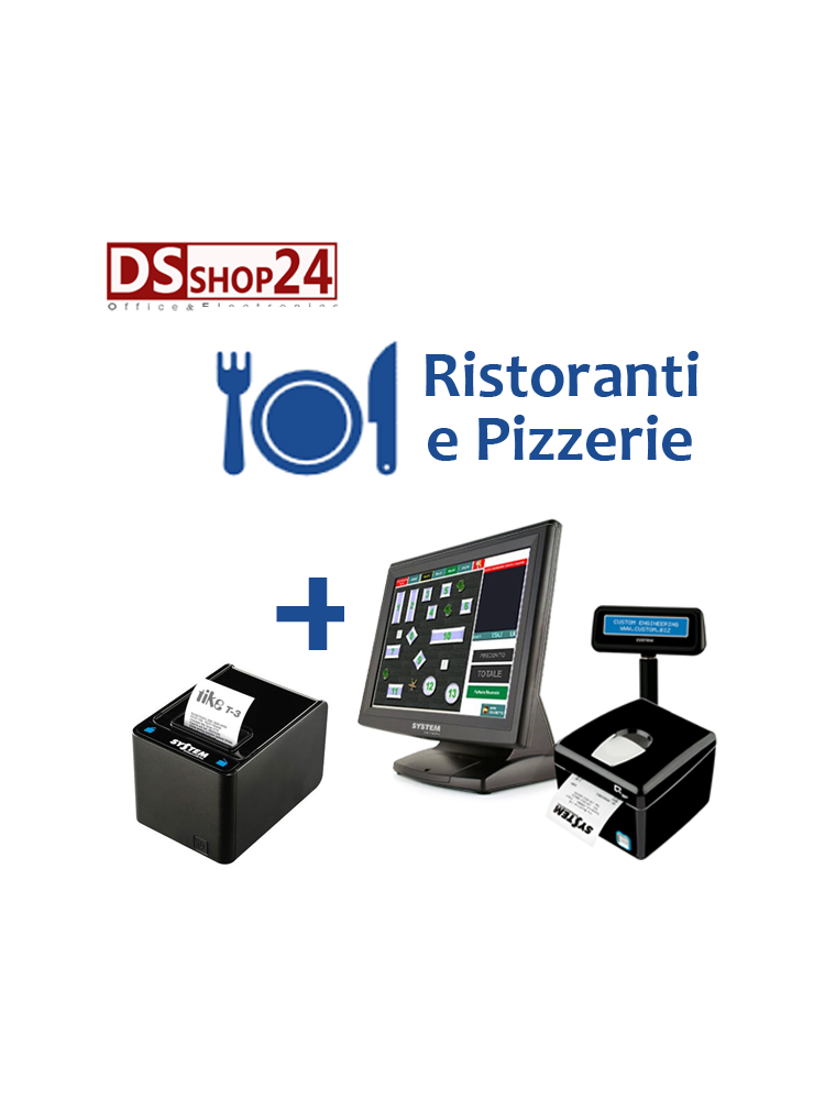 TOUCH + STAMPANTE FISCALE + SOFTWARE RISTORANTE