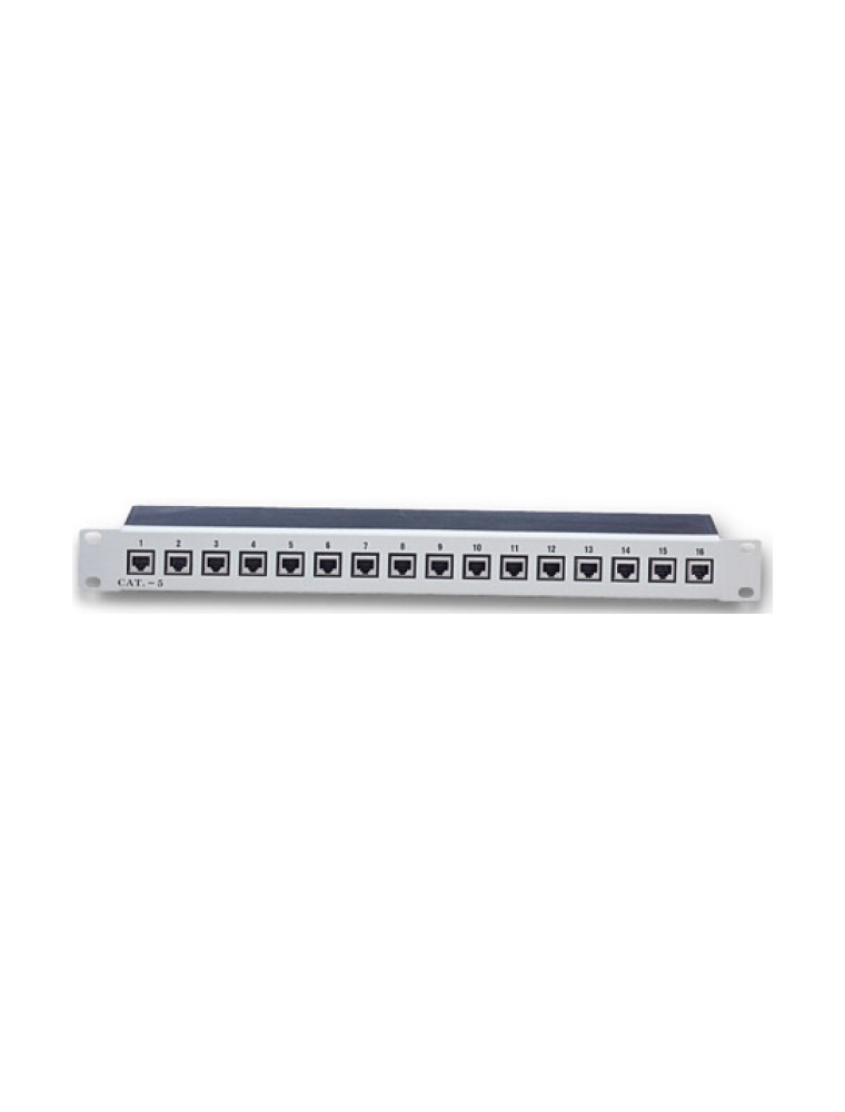 PANEL PATCH STP 16 PLACES RJ45 CAT. 5E GRAY