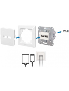 WALL MOUNT WHITE USB - 2 GATEWAY