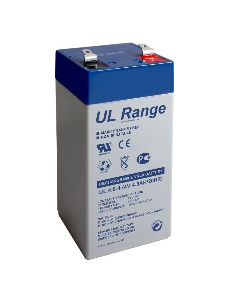 BATTERIA AL PIOMBO ULTRACELL 4 V, 4,5Ah (UL4.5-4)