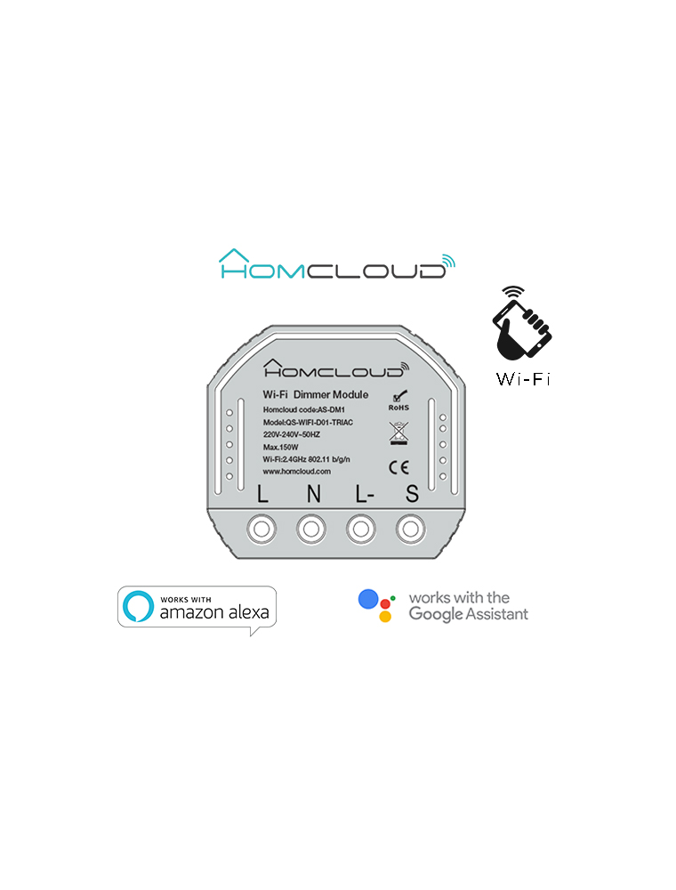 DIMMER MODULO INTELLIGENTE WI-FI 150W