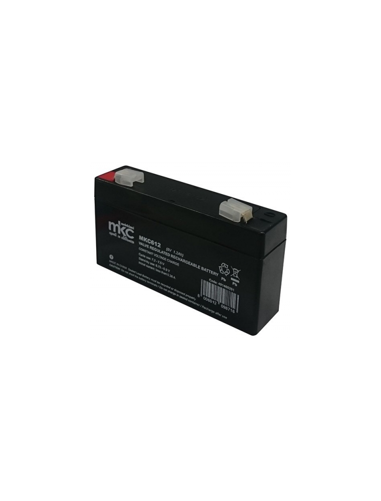 BATTERIA AL PIOMBO RICARICABILE MKC612 - 6v 1.2a   