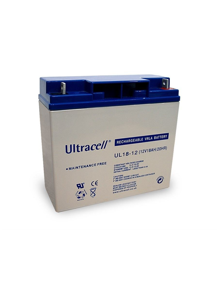 BATTERIA AL PIOMBO ULTRACELL RICARICABILE 12 V, 18 Ah - UC18-12