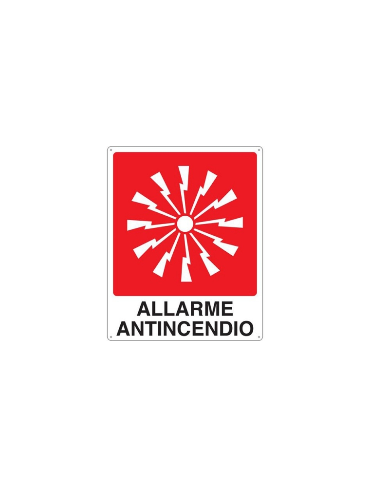 CARTELLO IN ALLUMINIO  ALLARME ANTINCENDIO