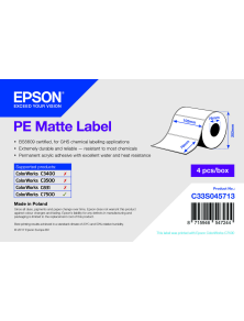 EPSON SYNTHETIC ADHESIVE ROLL 4PCS - 102x76MM