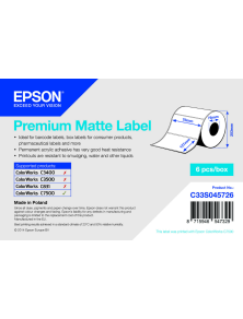 EPSON PREMIUM PAPER ADHESIVE ROLL 6 PCS -  76MMX127MM