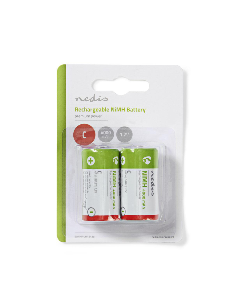 RECHARGEABLE BATTERIES C 1,2 V 4000 mAh - 2PZ