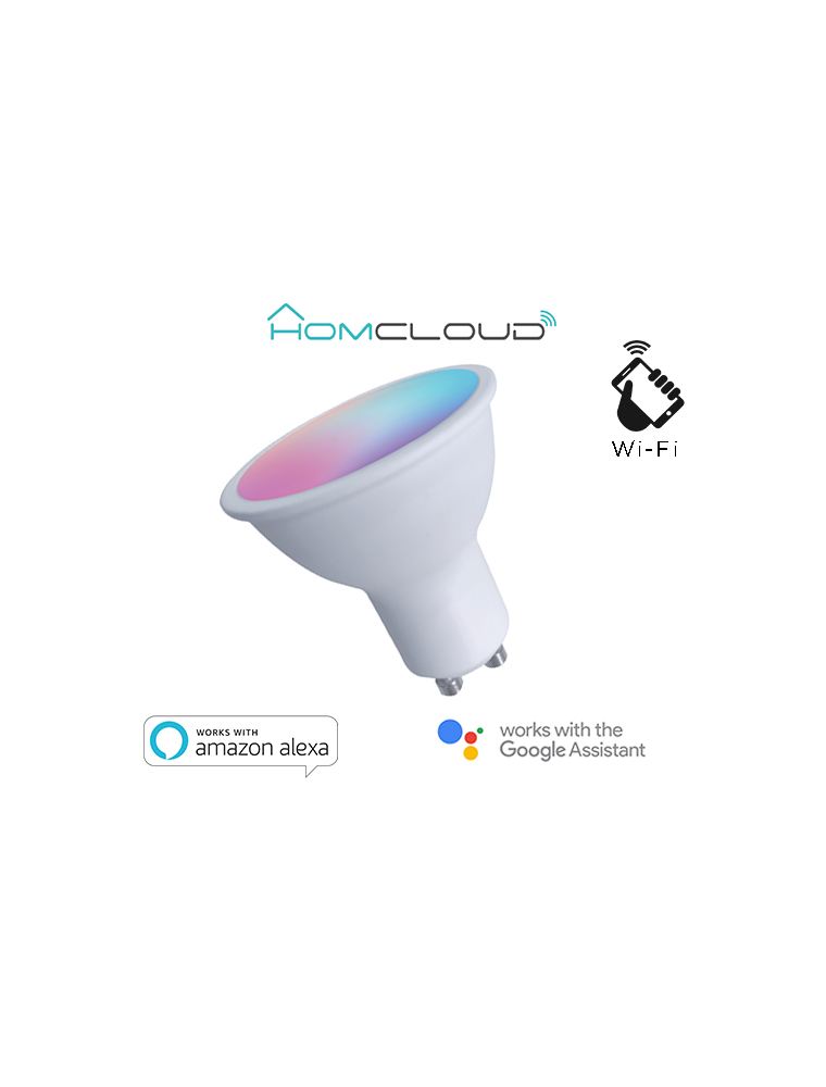 FARETTO A LED GU10  Wi-FI RGB BIANCO CALDO DIMMERABILE