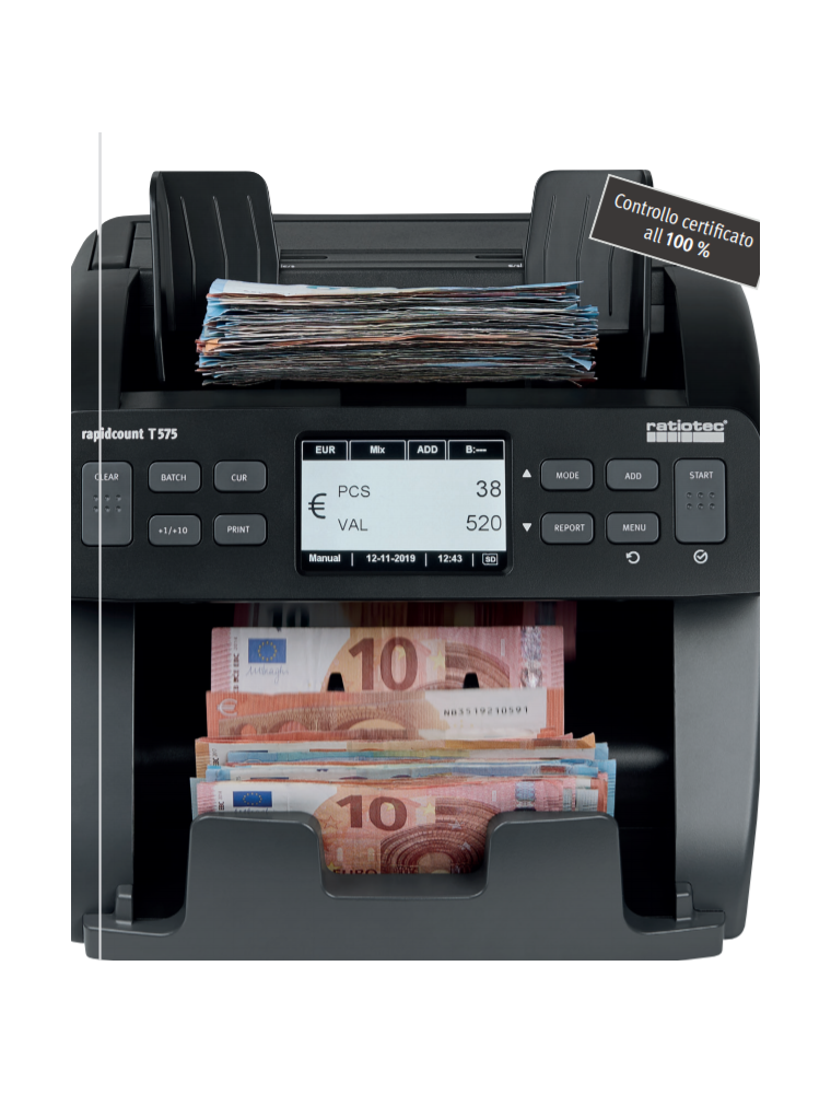 COUNTING BANKNOTES RATIOTEC RAPIDCOUNT  T 575