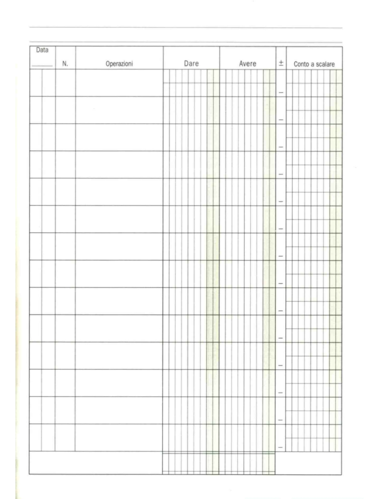 REGISTRO DARE-AVERE A SCALARE 96 PAGINE 24X17 cm.