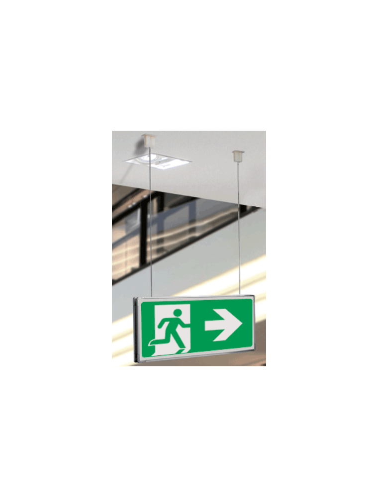 RIGHT DOUBLE-SIDED ALUMINUM EMERGENCY EXIT