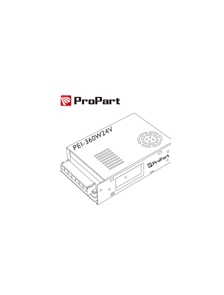 BOXED POWER SUPPLY FOR ILLUMINATION IP20 24V 360W 15A