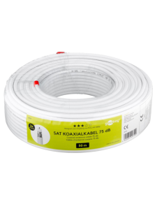 COAXIAL CABLE 75DB SHIELDED 50MT WHITE