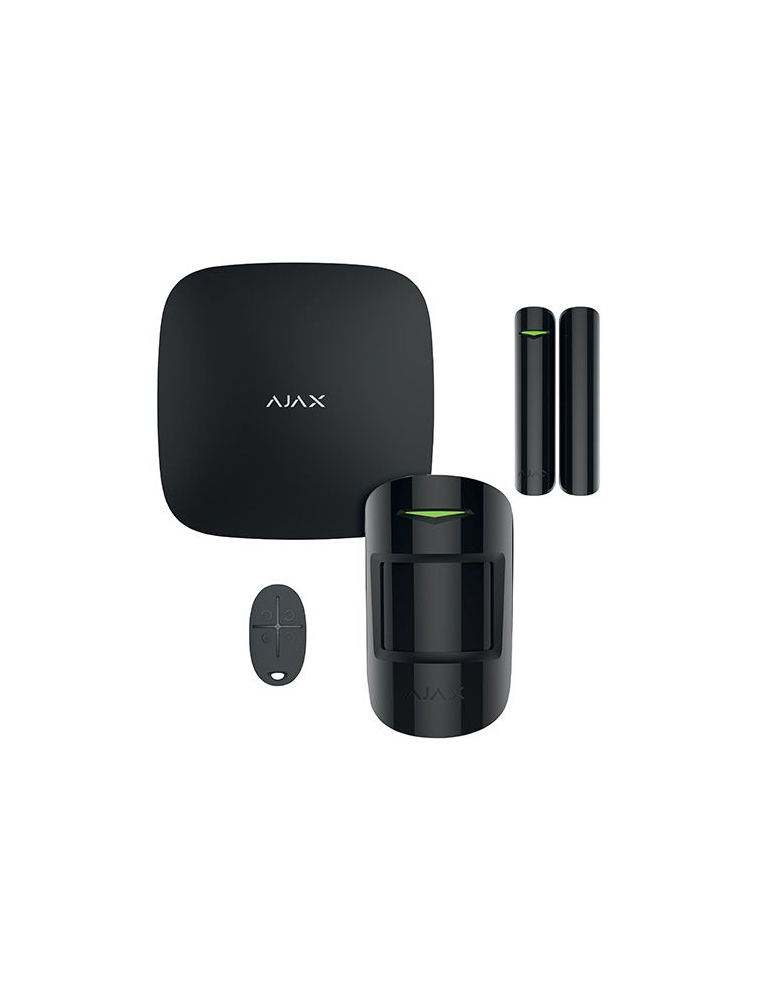 AIAX ALLARME UNITA CENTRALE HUB DUAL SIM 4G / ETHERNET / WI -FI KIT PROFESSIONALE