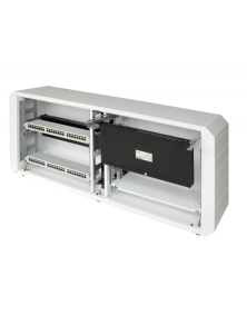 RACK CABINET 19 WITH WHITE GRID SUPER SLIM