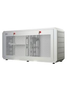 RACK CABINET 19 WITH WHITE GRID SUPER SLIM
