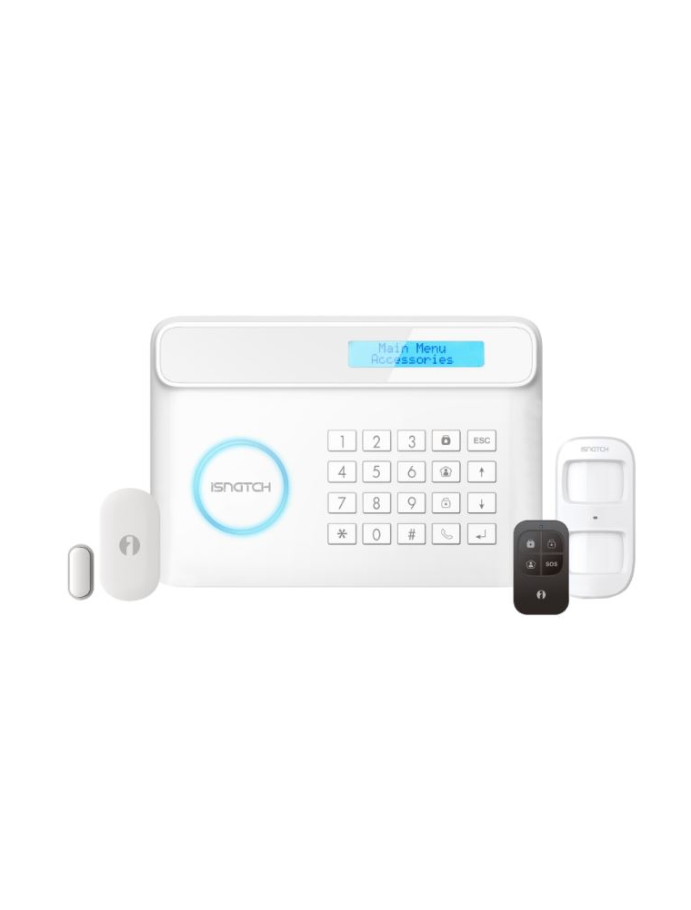 ISNATCH HEYALARM WIRELESS ALARM KIT SMART GSM / WI-FI COMPATIBLE WITH VOICE ASSISTANTS ANDROID AND IOS APP