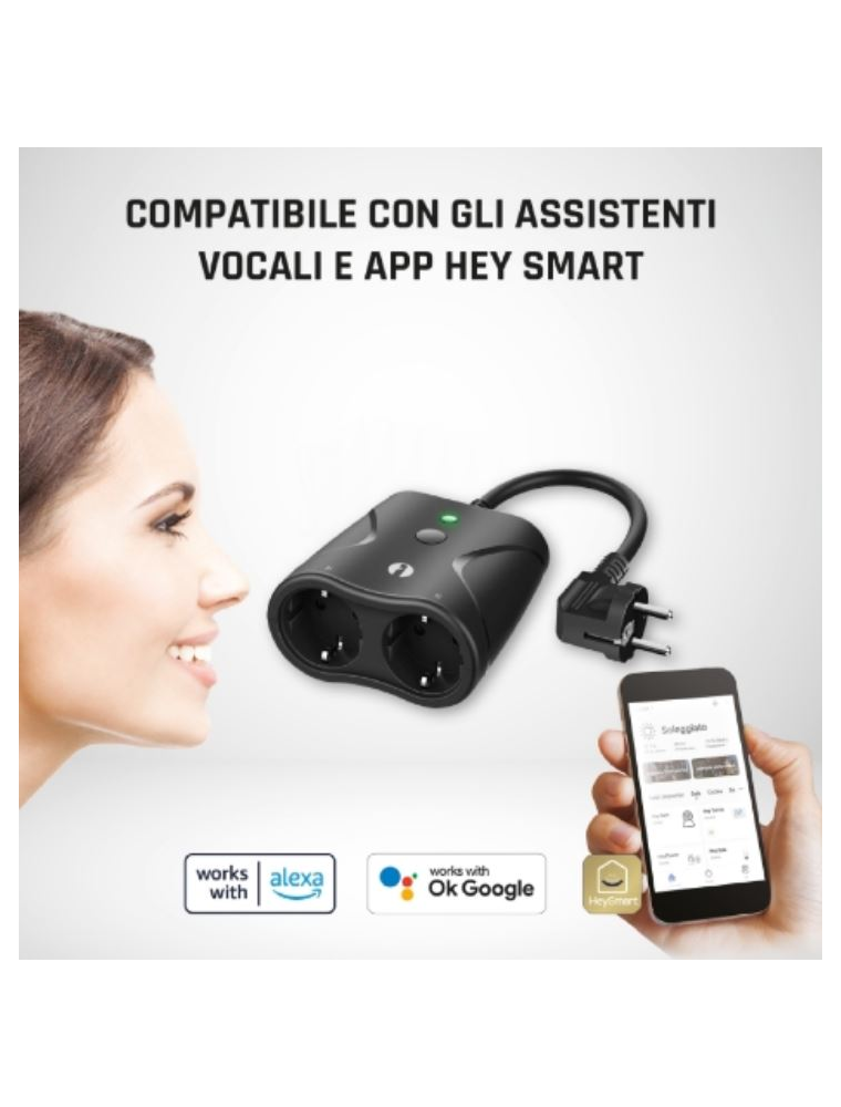 PRESA SMART WIFI PER ESTERNI CON MISURATORE DI CONSUMI HEYPLUGOUT