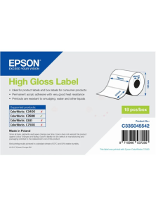EPSON GLOSSY ADHESIVE PAPER LABEL 18 pcs 76MM X 51MM