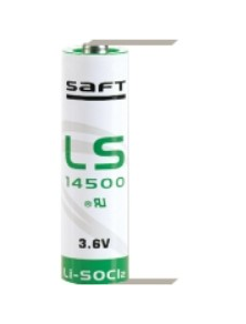 LITHIUM TIONILE BATTERY SAFT LS14500 RADIAL TABS