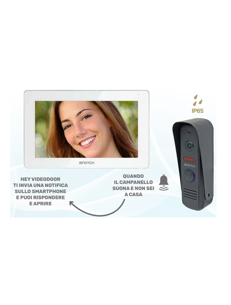 ISNATCH VIDEO DOOR PHONE 7 TOUCH WI-FI SMART 4 WIRE APP ANDROID AND IOS