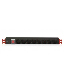 MULTISOCKET 8 PLACES FOR 19 RACK PANEL WITH SWITCH
