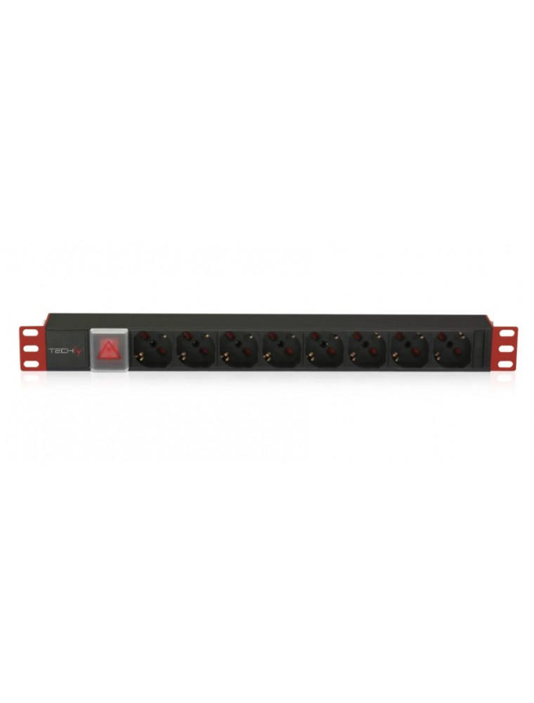 MULTISOCKET 8 PLACES FOR 19 RACK PANEL WITH SWITCH