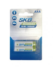 BLISTER 2 RECHARGEABLE BATTERIES NI-MH AAA 1000MAH STANDARD SKB