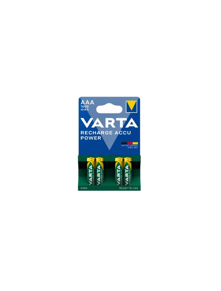 BATTERIE VARTA RICARICABILI AL NI-MH 1000mah 4PZ