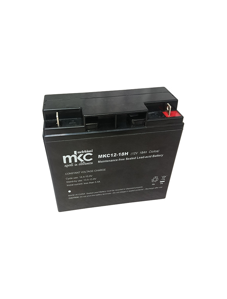 BATTERIA AL PIOMBO CICLICA RICARICABILE MKC 12V  18AMP