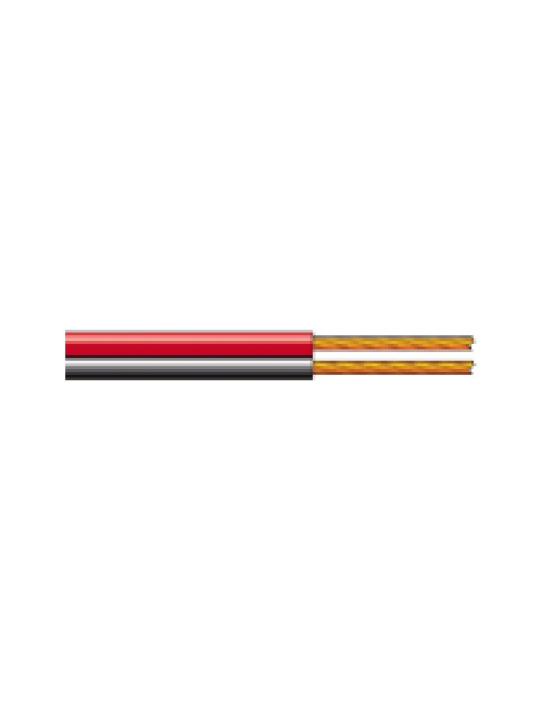AUDIO CABLE FLAT RED-BLACK 100m G084