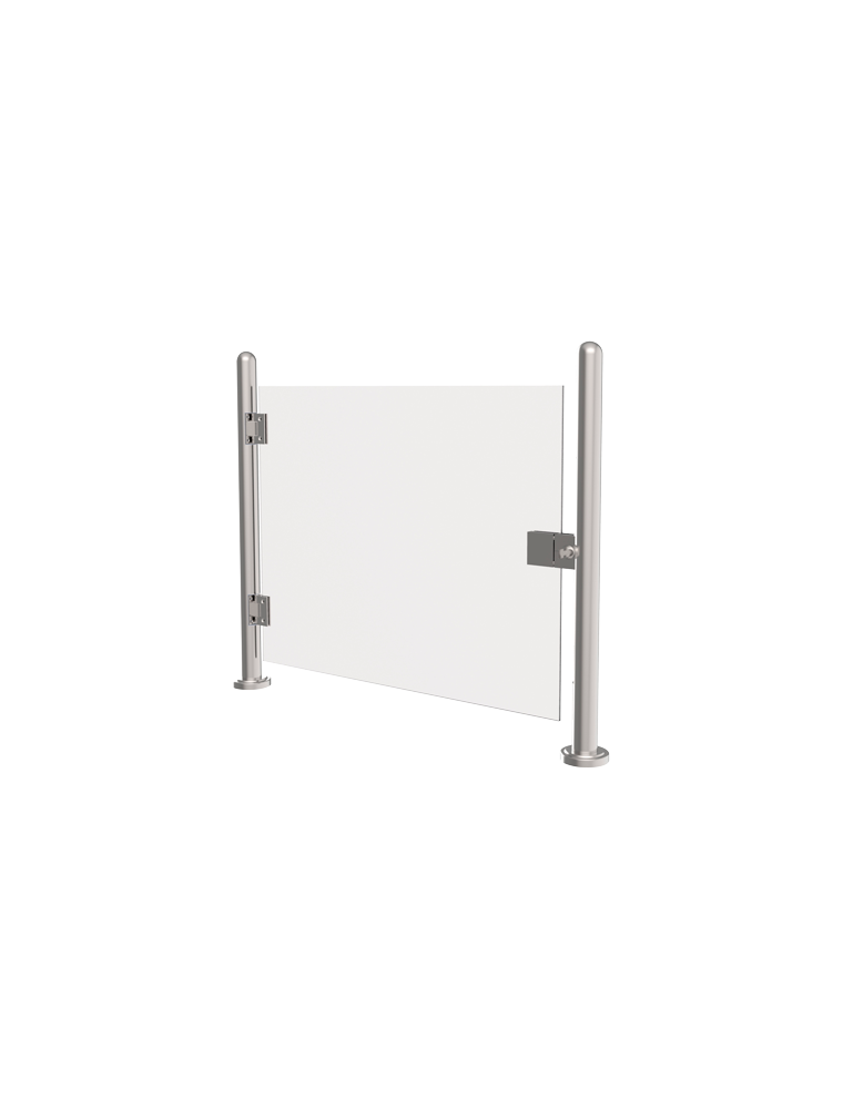 STAINLESS STEEL FRAME WITH ACRYLIC DOOR COMPATIBLE WITH TURNSTILES