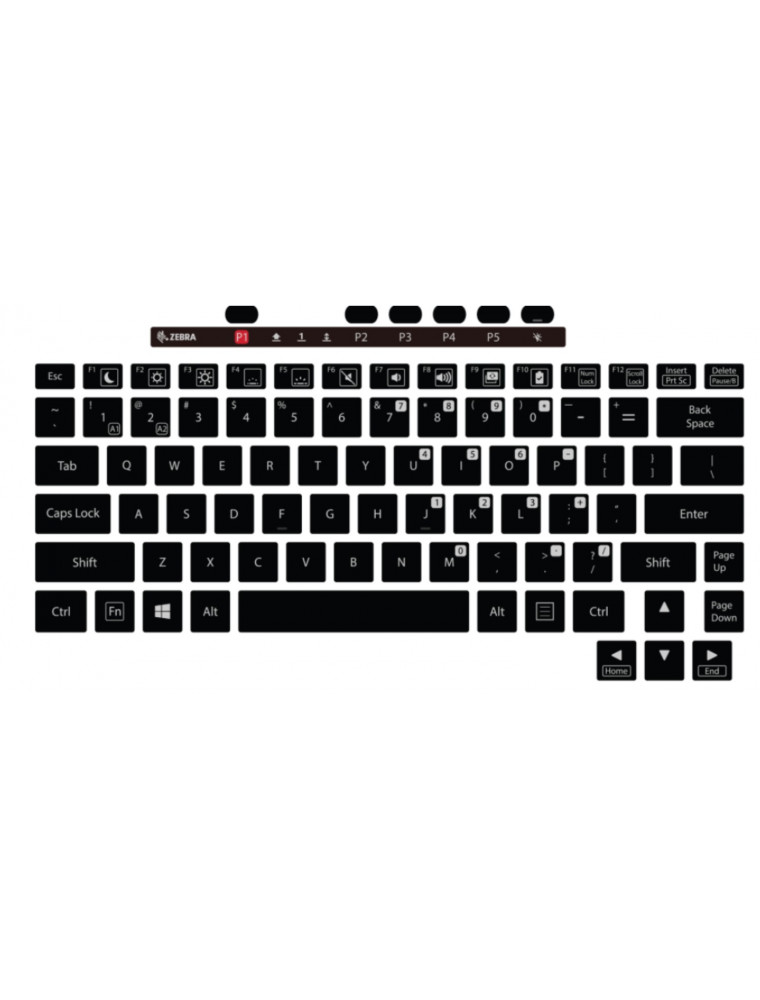 2-IN-1 ZEBRA BACKLIT KEYBOARD GERMAN LAYOUT SUITABLE FOR ET8X SERIES