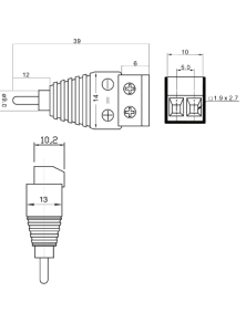 RCA-MOUNT ADAPTER TO SCREW TERMINALS