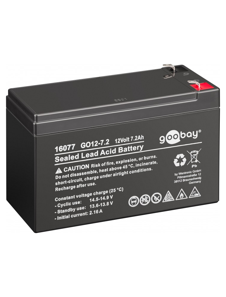 LEAD BATTERY CHARGERS 12 V, 7200 mAh GO12-7.2