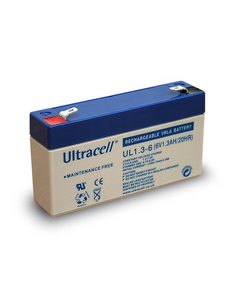 Ultracell BATTERIA AL PIOMBO RICARICABILE (UL1.3-6) 6 V, 1300 mAh 