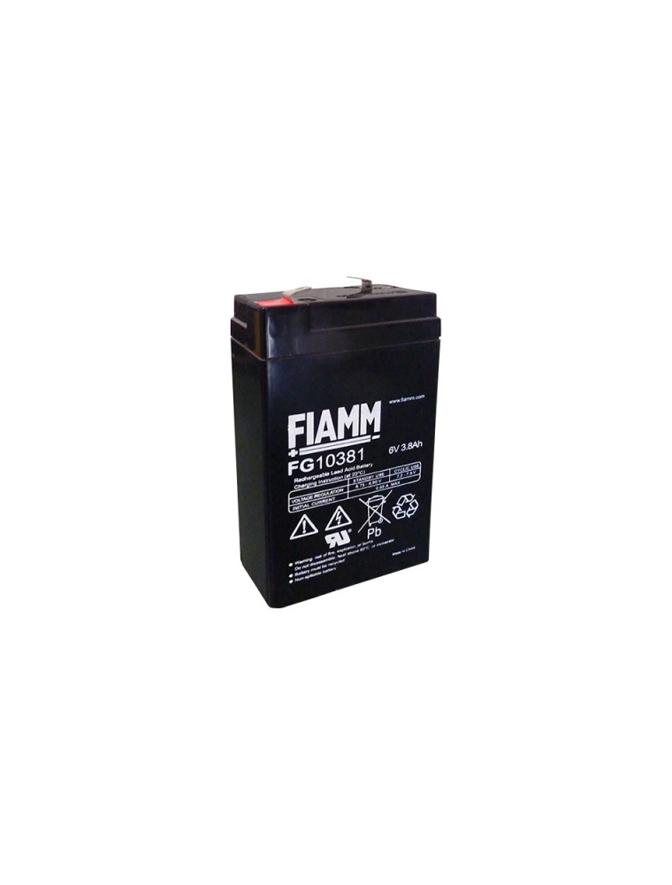 BATTERIA AL PIOMBO RICARICABILE FIAMM FG10381 6v 3.8 amp